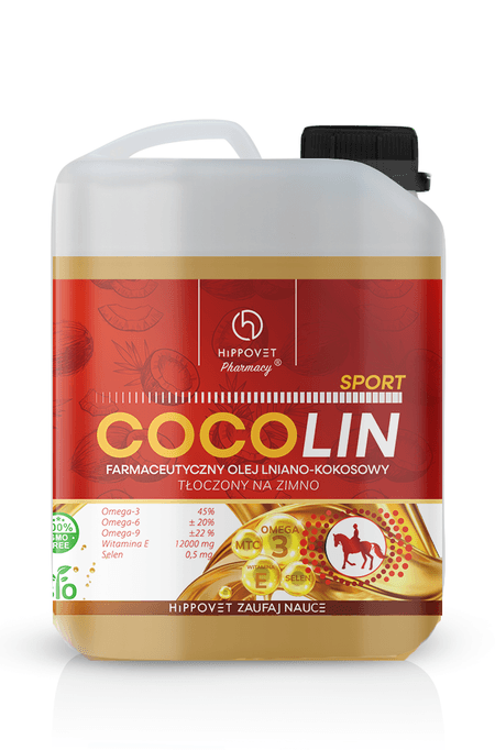 Cocolin SPORT Hippovet Pharmacy – olej lniano-kokosowy 2,5l