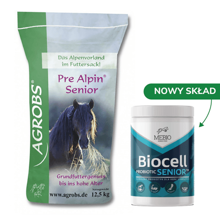 ZESTAW AGROBS PreAlpin Senior 12,5 kg + probiotyk Biocell Senior 1 kg