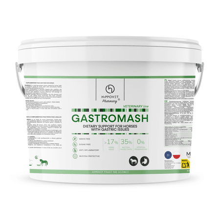 Hippovet Pharmacy VeterinaryLine – GASTROMASH – mesz dla koni wrzodowych, kolkowych i alergicznych 3 kg