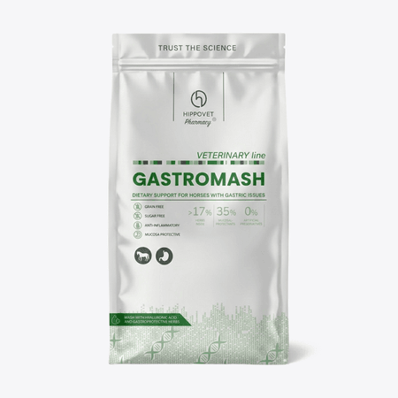 Hippovet Pharmacy VeterinaryLine – GASTROMASH – mesz dla koni wrzodowych, kolkowych i alergicznych 8 kg