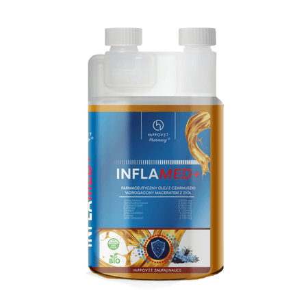 InflaMed+ Hippovet Pharmacy – farmaceutyczny olej z czarnuszki 1,2l