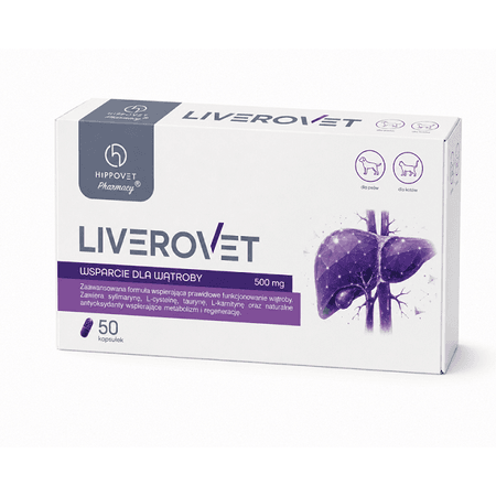 Hippovet Pharmacy – LiveroVet – zdrowa wątroba i ochrona metaboliczna dla psów i kotów
